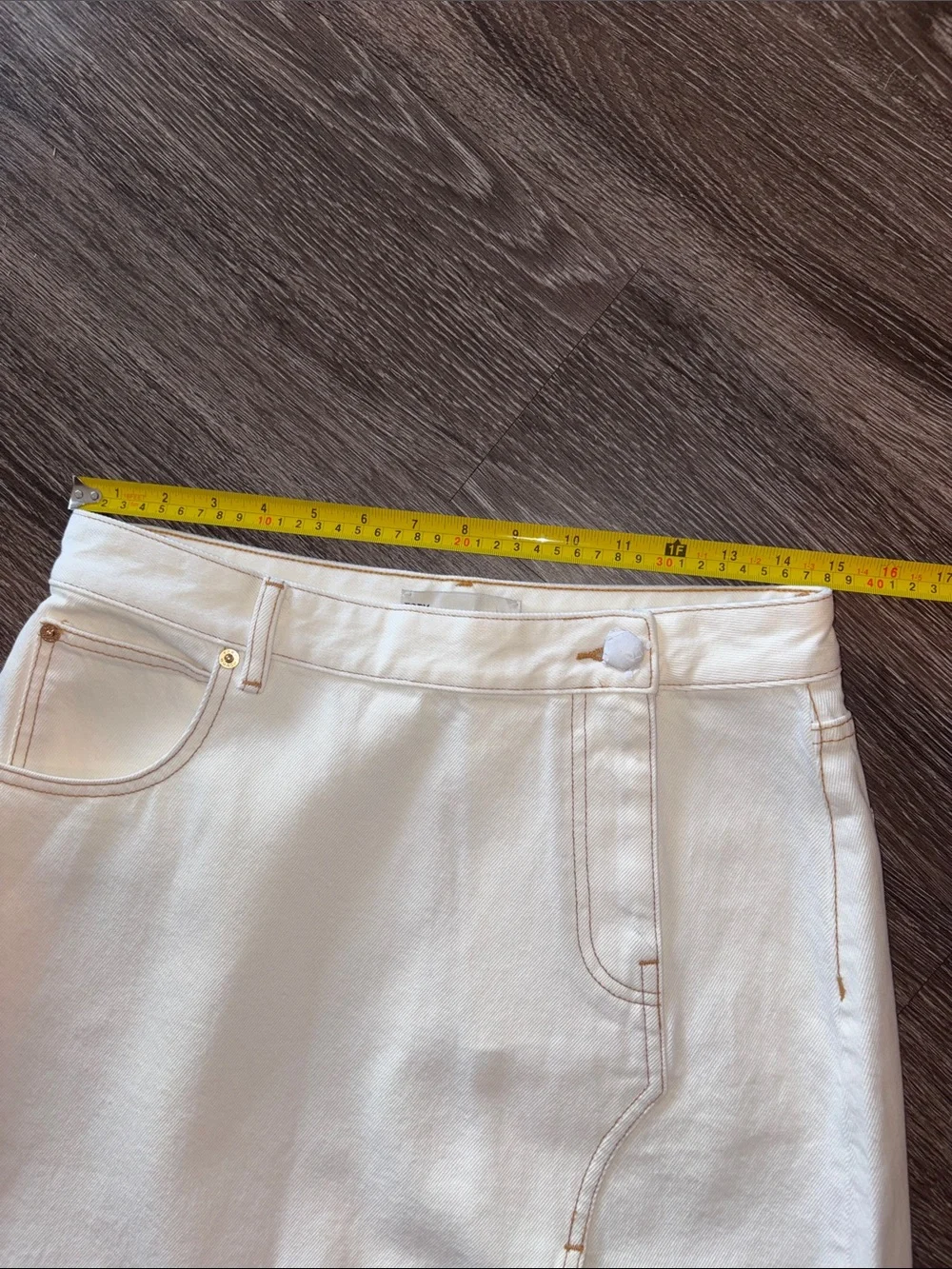 Tory Burch NWOT White Denim A-Line Skirt